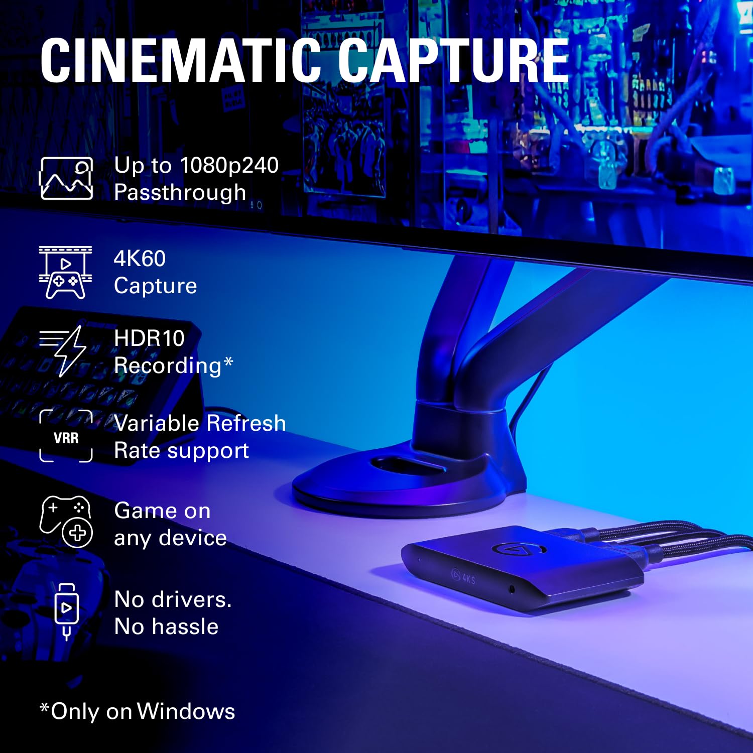 Elgato 4K S – Placa de captura externa para PS5, Xbox Series X/S